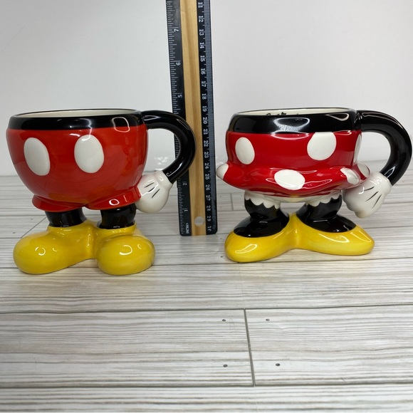 Disney Figural Mugs Mickey Minnie Mouse Coffee Cup Set - Picture 7 of 10